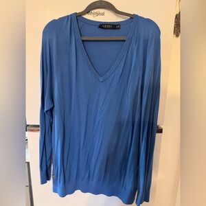 Ralph Lauren Classic Blue Knit Top